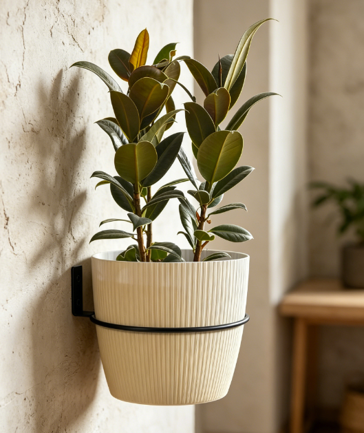 8-Inch Wall Mounted Plant Holder Brackets, 2-Pack Heavy Duty Flower Pot Rings