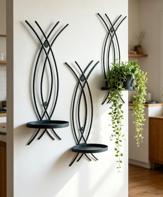 Wall Plant Holder Set, 3-Pack Hanging Planters for Indoor Decoration